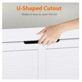 thumbnail image 4 of 40 Inch Large Storage Chest, Wooden Storage Trunk w/2 Safety Hinges, Storage Ottoman, Shoe Bench,Modern Lift Top Chest Box Organizer w/Handles for Entryway,Living Room, Bedroom, White, 4 of 9
