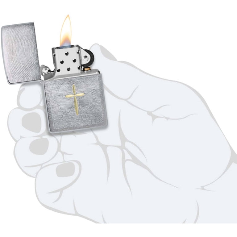 Zippo 46479 Angel Aura Design Brushed Chrome Metal Pocket Lighter