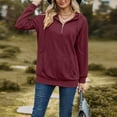 thumbnail image 3 of WXLWZYWL Trendy Sweatshirts For Women 2023 Women'S New Solid Color Hooded Loose Long Sleeve Sweater, 3 of 5