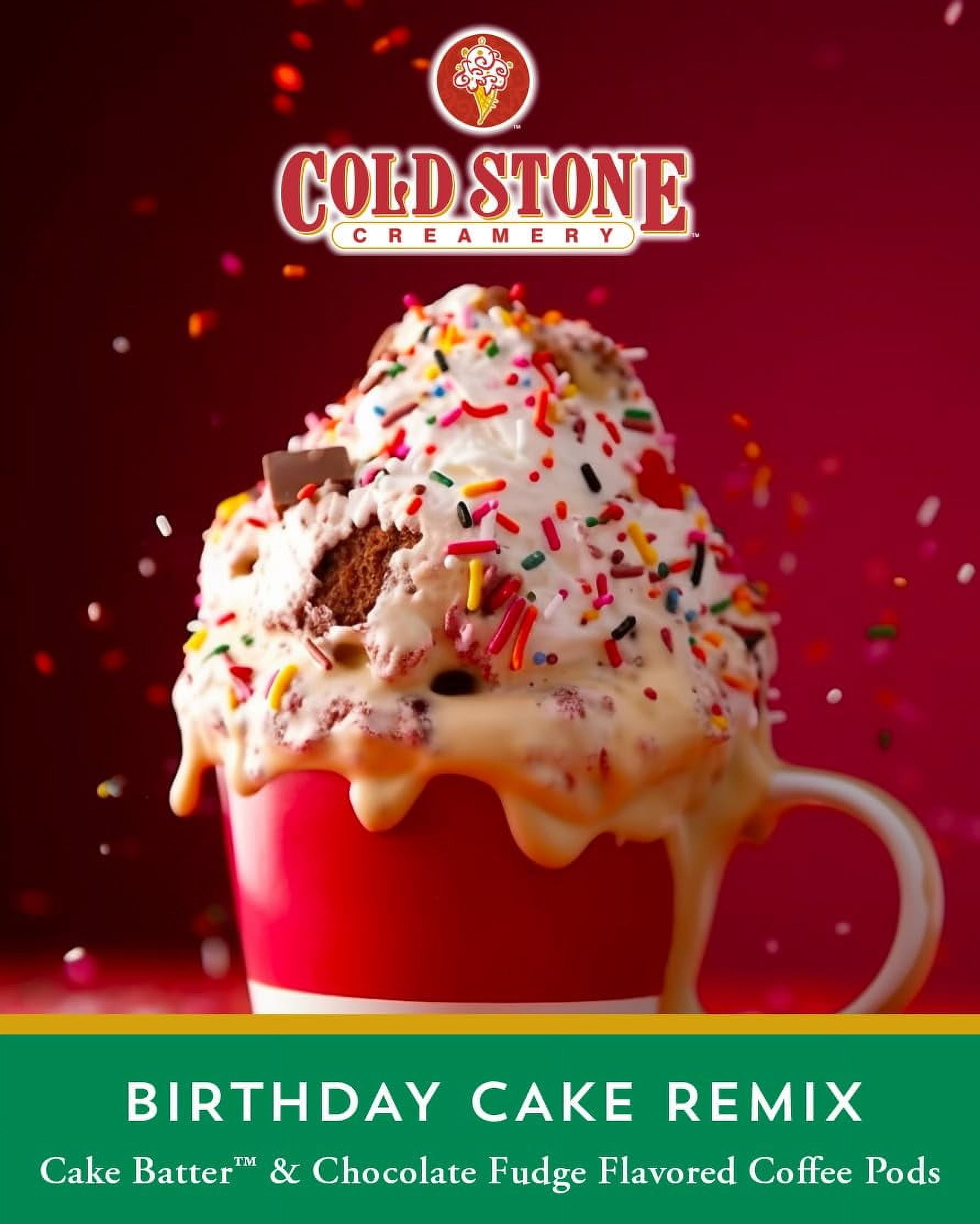Cold Stone Creamery Birthday Cake Flavored Ice Cream Coffee Pods for Single-Serve Coffee Brewers, 40 Ct