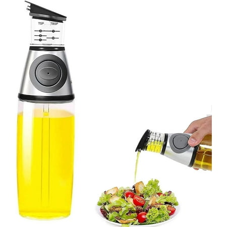 Distributeur d'huile d'olive en verre avec bec verseur, bouteille de  vinaigre, bouteille de vinaigre, bouteilles de cuisine, ensemble de  distribution de 500 ml, 2 pièces : : Cuisine et Maison