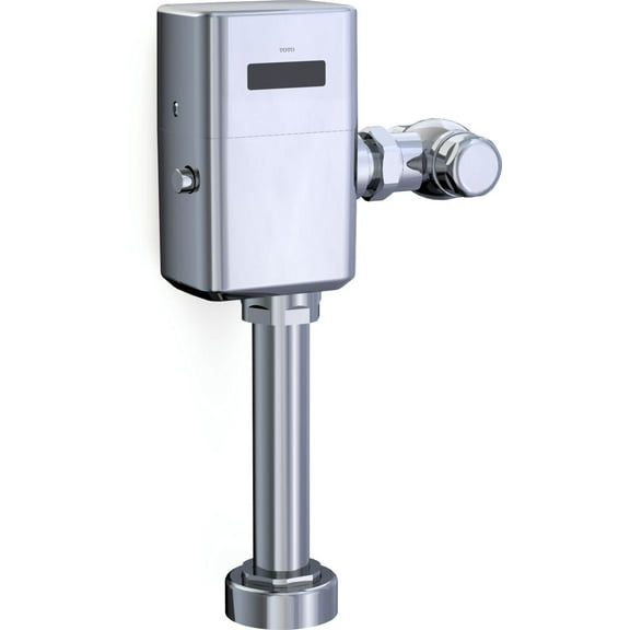ECOPOWER Touchless 1.6 GPF Toilet Flush Valve for Top Spud with 24 Inch Vacuum Breaker Set, Polished Chrome