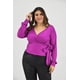 thumbnail image 1 of Blusa escote cruzado Roman Fashion Tallas Extras 11758 Magenta fucsia oscuro 42, 1 of 7