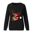 thumbnail image 3 of Heliisoer Chirstmas Chandail en Molleton à Manches Longues Imprimé pour Femmes Blouse Décontractée Pull, 3 of 4