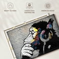 thumbnail image 6 of Elephant Stock Monkey Wearing Headphones Wall Art - Horizontal Canvas Wall Art - Hallway Wall Decor - Animal Canvas - Black And Gray Decor - 45" x 30", 6 of 8