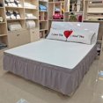 thumbnail image 1 of UHUSE Microfiber Bedding Bed Dust Ruffle Stretch Bed Skirt Hollow Dust Ruffle Valance, 1 of 6