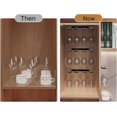 thumbnail image 3 of Wall Mounted Stemware Holder Under Cabinet Wine Glass Rack Glasses Storage Hanger Organizer for Bar Kitchen Aluminum Alloy Black, 3 of 5