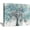 -, variant on Abstract Tree Canvas Wall Art: Blue Painting Graphic Art Picture Print on Canvas Small Size Without Embellishment for Dining Room (12"x16"x 1 Panel)