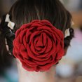 thumbnail image 4 of unbranded Pinza Para En Color Rojo Oscuro Floral Ideal Para Bodas Y Uso Diario, 4 of 8