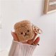 thumbnail image 2 of Funda Cálida Y Difusa De Oso Lindo Compatible Con Apple Airpods 2 Funda Protectora Caja De Carga De Auriculares De Piel De Dibujos Animados De Silicona Para Airpods 2 Y 1 - Marrón, 2 of 5