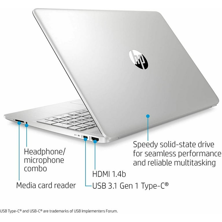  HP 2020 15 15.6 HD Touchscreen Premium Laptop - 10th Gen Intel  Core i5-1035G1, 16GB DDR4, 512GB SSD, USB Type-C, HDMI, Windows 10 - Silver  W : Electronics