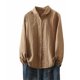 thumbnail image 2 of Heisall Womens Shirt Long Sleeve Vintage Literary Style Double-layer Cotton Casual Blouse Fall Winter Spring 2025 New Arrival Fashion Top, 2 of 9