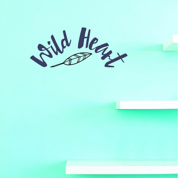 Custom Decals Wild Heart Wall Art Size: 10 X 20 Inches Color: As Seen
