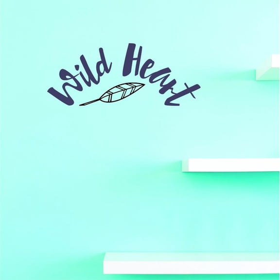 Custom Decals Wild Heart Wall Art Size: 10 X 20 Inches Color: As Seen