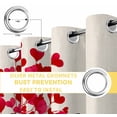 thumbnail image 4 of Valentine's Day Blackout Curtains for Bedroom, Red Love Heart Branches Bottles Beige Thermal Insulated Kitchen Drapes with Grommets, Light Blocking Window Treatment, 2 Panels 52" x 63", 4 of 7