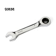 thumbnail image 1 of 1Pcs 8-19mm 72 Tooth Short Handle Ratchet Socket Wrench Spanner Auto Repair Tool 9mm, 1 of 9