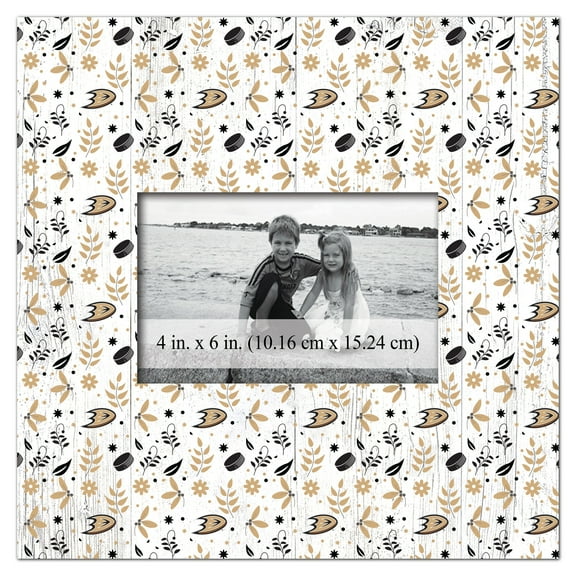Anaheim Ducks 10'' x 10'' Floral Pattern Frame