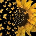 thumbnail image 6 of WYYP Sunflower Butterflies Round Tablecloth for Picnic Dining Kitchen Farmhouse 100% Polyester Washable Home Kitchen Outdoor Decoration White, 6 of 8