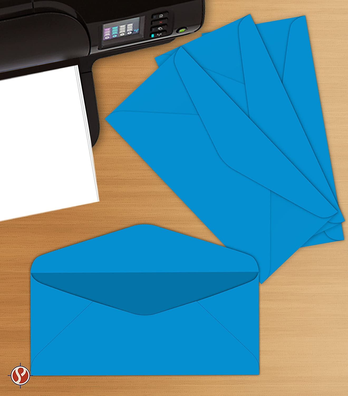 Blue Bright Color #10 Envelopes - Great for Mailing Letters, Business Memos, Invitations, Invoices, Bills | 4 1/8" x 9 1/2" | 50 Envelopes