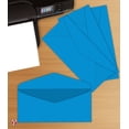 thumbnail image 4 of Blue Bright Color #10 Envelopes - Great for Mailing Letters, Business Memos, Invitations, Invoices, Bills | 4 1/8" x 9 1/2" | 50 Envelopes, 4 of 5