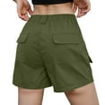 thumbnail image 4 of Yubnlvae Women's Casual Working Shorts - Pocket Design for Comfort Green XXL, 4 of 6