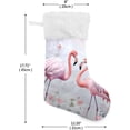 thumbnail image 2 of Coolnut 2 PCS Christmas Stocking Pink Flamingos Big Warm 17.7 x 12 Inch Hanging Xmas Stockings Decoration for Family Holiday Party Ornaments Decor Fireplace, 2 of 7