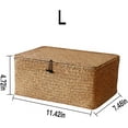 Rectangular Household Items PandaTop, Wicker Storage Basket, 11.5 inch, with Lid - Walmart.com