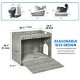 thumbnail image 4 of Uforic Cat Litter Box Furniture, Litter Box Enclosure Rattan Cat House with Mats, Gray, 4 of 9