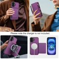 thumbnail image 5 of Case for iPhone 17 6.3 inch, RFID Blocking, Multi-Card Slots, Zipper Pocket 2 in1 Detachable Wallet With Shoulder Strap and Wrist Strap Shockproof Protective Magnetic Case,Purple,For iPhone 17, 5 of 7