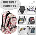 thumbnail image 7 of FKELYI Pink Axolotl Cherry Blossom Print Kids Backpack with Multi-Pockets 17 Inch Schoolbag Casual Daypack Travel Rucksack Knapsack for Girls School Bookbag, 7 of 7
