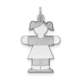 thumbnail image 1 of FB Jewels Sterling Silver Rhodium-plated Kid Charm, 1 of 3
