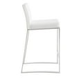 thumbnail image 2 of Sunpan Architect 25.5" Contemporary Faux Leather Counter Stool in White, 2 of 3