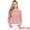 Pink, variant on Women's Peplum Crew Neck 3/4 Sleeve Ruffle Pullover Blouses L Dark Blue