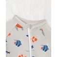 thumbnail image 5 of KIMI BEAR 18 Months Infant Baby Boys One-piece Swimsuit 24 Months Swimwear Full Zipper UPF 50+ Sun Protection Shark Print One Piece Bathing Suit Rash Guard and Hat Beachwear Sunsuit Gray, 5 of 10