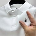 thumbnail image 4 of 2024 Camisa polo informal de manga corta de verano para hombre, camiseta de cuello roscado a la moda, camisa polo transpirable para hombre, ropa superior para hombre, 4 of 5