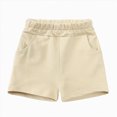 thumbnail image 5 of NIEWTR Toddler Baby Girls Summer Outfits Baby Boy Summer Clothes Short Sleeve Shark Print Tee and Cargo Style Shorts Lounge Shorts 2Pcs 6-12-18-24 Months(Green,5-6 Years), 5 of 6