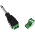 thumbnail image 3 of 2 Pcs 6.35mm Mono Mâle Plug à 2 Vis Terminal Convertisseur Audio Sans Soudure, 3 of 5