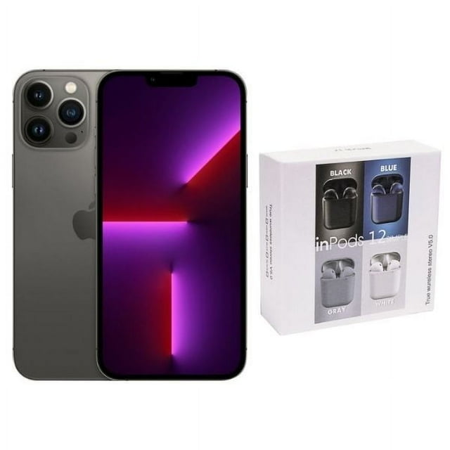 iPhone 13 Pro Max 256GB Gris REACONDICIONADO + Audífonos Genéricos