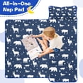 thumbnail image 4 of Dark Blue Christmas Animal Pattern Toddler Nap Mats for Kids Preschool,50"x20" Sleeping Mat Bag or Kids,Toddler Sleeping Bag,Toddler Nap Mat or Daycare, 4 of 6