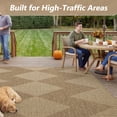 thumbnail image 2 of SIXHOME 8'x10' Outdoor Rugs, Bohemian Geometry Patio Rug, Indoor Outdoor Polypropylene Weave Textured Carpet, Water-Resistant, Quick-Dry Rug for Porch, Balcony, RV, Garden, Neutral Brown, 2 of 9
