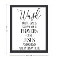 thumbnail image 2 of AVOI Wash Your Hands and Say Your Prayers Sign, Wall Bathroom Sign with Quotes, Jesus and Germs Sign, Cute Bathroom Sign Decor Farmhouse, Rustic Wash Your Hands Sign Bathroom Decor Frame: 24x16in, 2 of 6