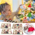 thumbnail image 1 of Adornos navideños de madera Harliver: rodajas de madera sin terminar con agujeros, manualidades navideñas, centros de mesa de bricolaje, adornos de madera para pintar, decoraciones colgantes, caja de, 1 of 6