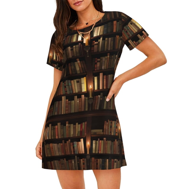 Wukai Chemise de Nuit à Manches Courtes pour Femmes, Robe de Sommeil Douce pour une Relaxation Confortable, Tenue Décontractée