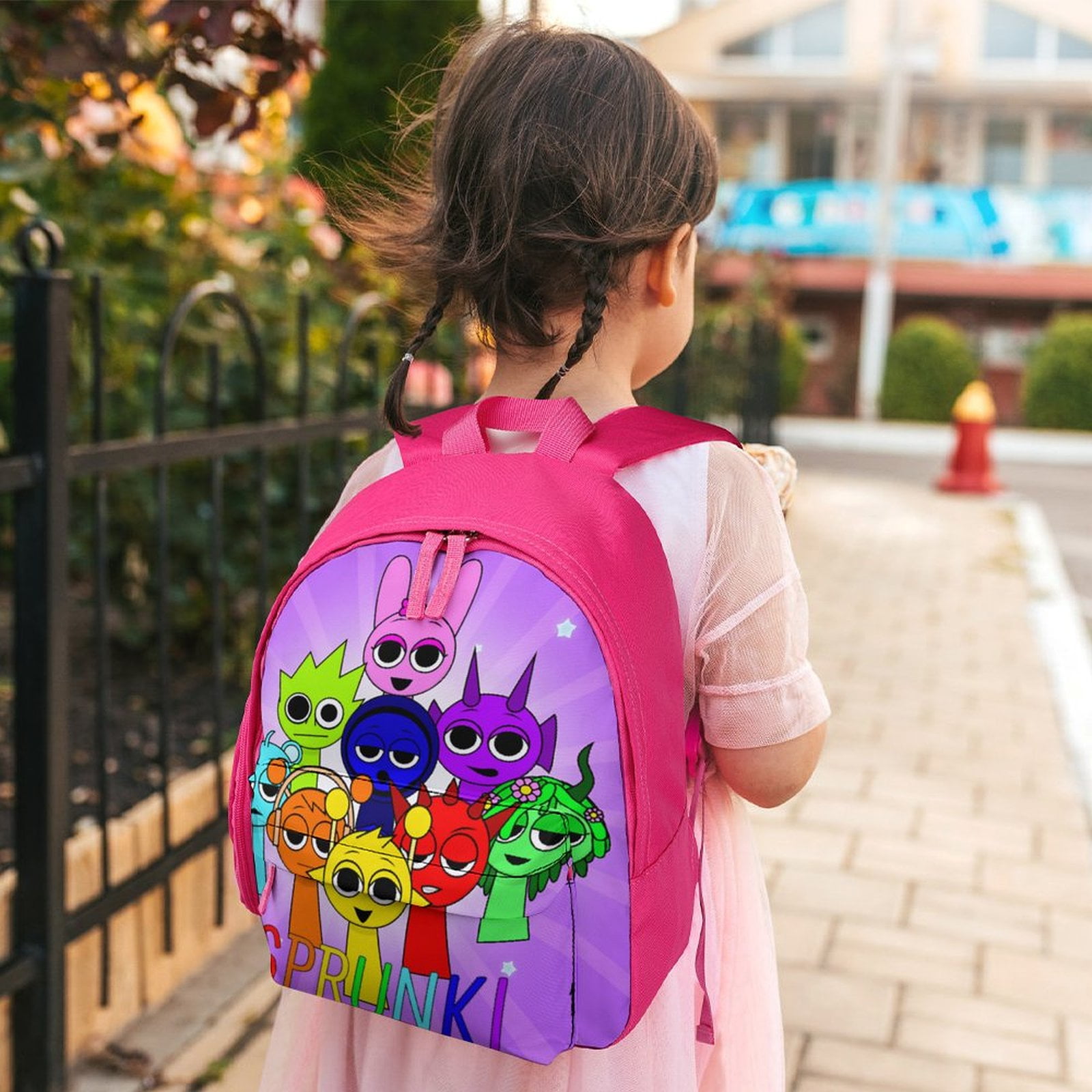 ★BLACKUP★ Proup BackpackFS3BPG1002XBLK 1100FS3BPG1002XBLK Sprunki Incredibox Sprunki Backpack Cartoon Students
