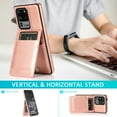 thumbnail image 2 of For Samsung Galaxy S20 Ultra Wallet Case with Card Holder, Mantto PU Leather Kickstand Card Pocket Slots Shockproof high quality Phone Back Cover For Samsung Galaxy S20 Ultra 6.9 INCH - Rose Gold, 2 of 7