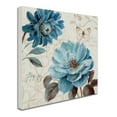 thumbnail image 2 of Trademark Fine Art 14x14 Floral Canvas Wall Art 'A Blue Note III' by Lisa Audit, 2 of 3