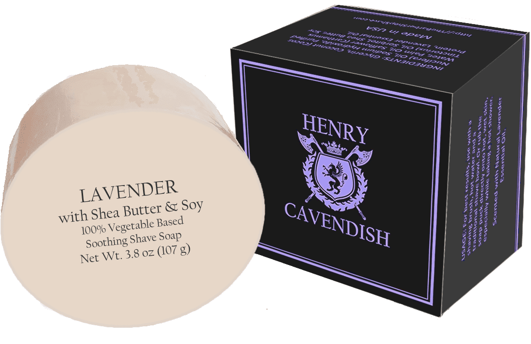 Henry Cavendish Lavender Shaving Soap with Shea Butter & Coconut Oil. 3