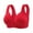 Red, variant on Jsaierl Bras for Women Plus Size Support T-shirt Bras Seamless Comfortable Bralettes Shapewear Breathable Full Figure Bras Front Closure