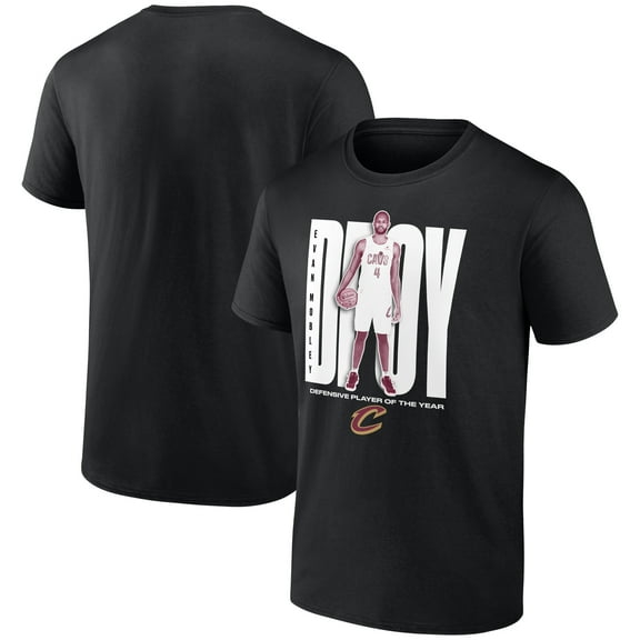 Men's Evan Mobley Black Cleveland Cavaliers 2025 NBA Defensive Player of the Year T-Shirt