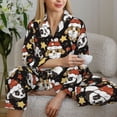 thumbnail image 6 of Vsdgher Cute Dog Panda Pajamas Set Long Sleeve Sleepwear Womens Button Down Nightwear Pj Sets-Small, 6 of 7